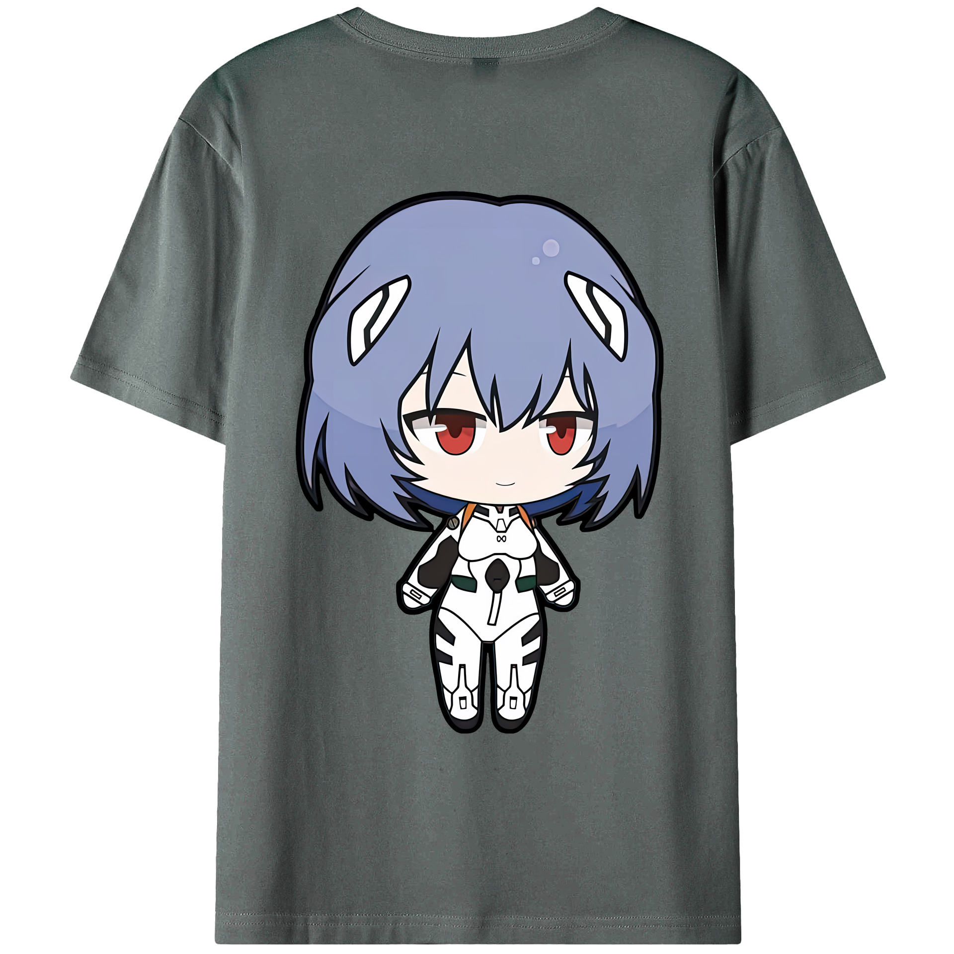 （画像用） EVA 新世紀エヴァンゲリオン 綿100％ メンズ半袖Tシャツ（バックプリント） 通気性